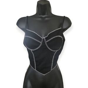 ☆Iris Black and White Stitching Tank Top☆